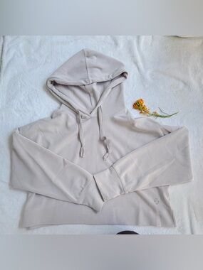 As Revival Cozy Light Beige cropped Hoodie small